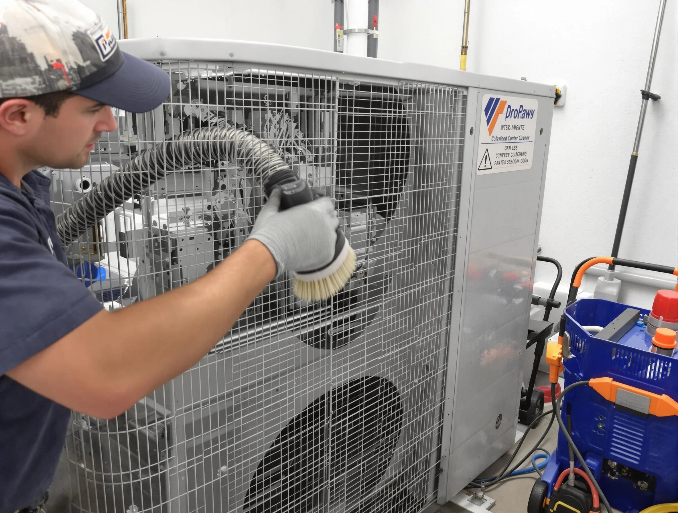 Peabody Air Duct Cleaning specialist performing precision AC coil cleaning for improved system performance in Peabody