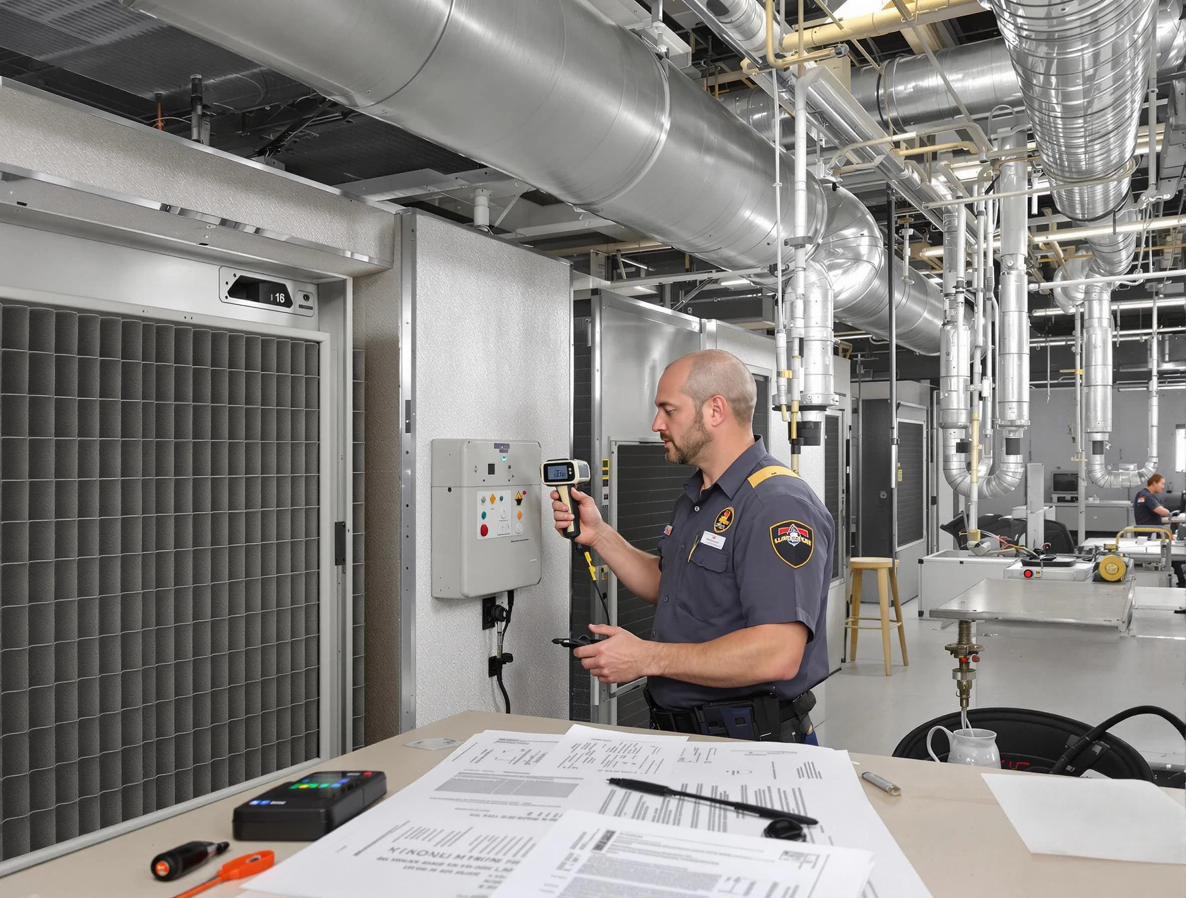 Professional filter system inspection by Peabody Air Duct Cleaning in Peabody