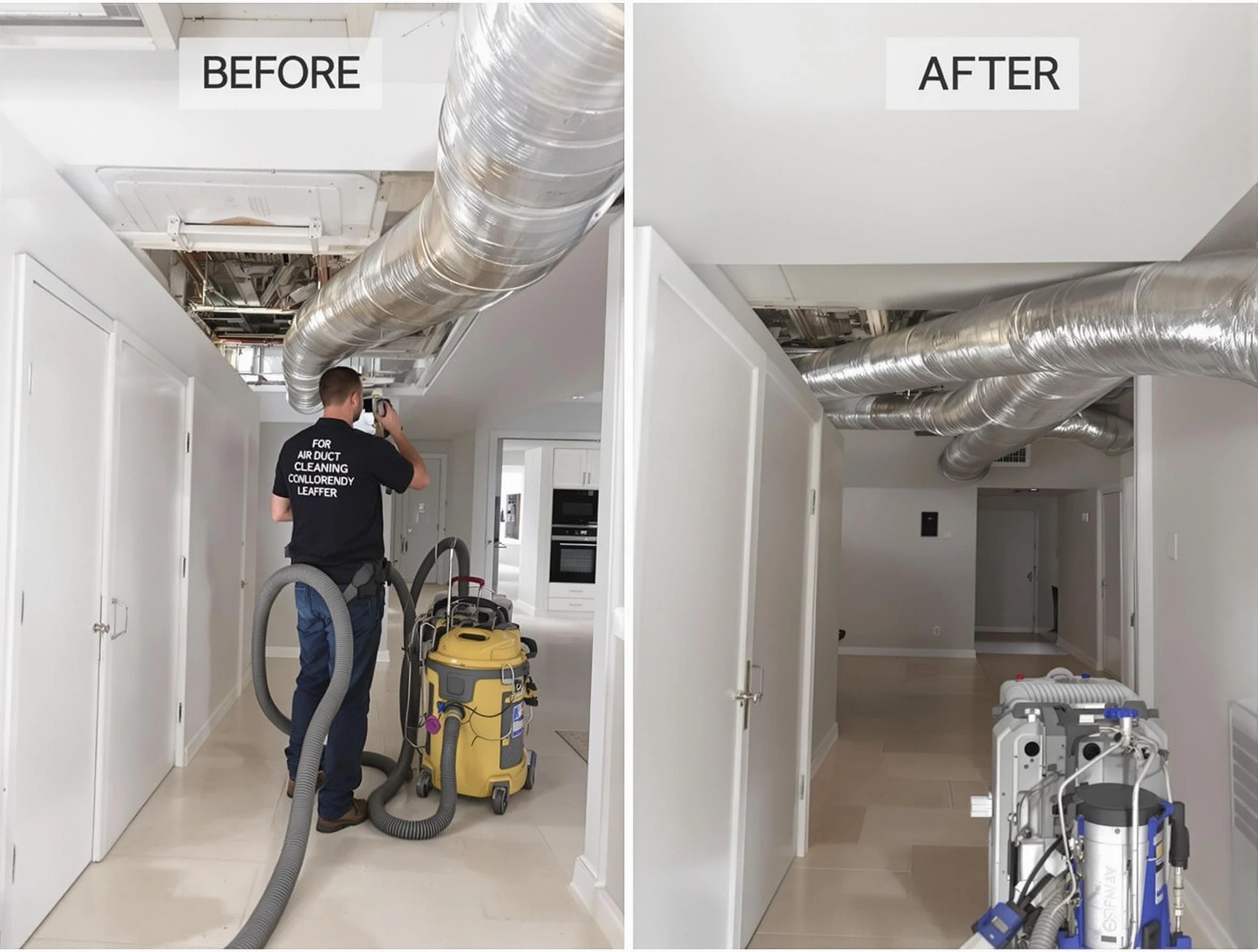 Peabody Air Duct Cleaning professional performing thorough air duct cleaning in Peabody