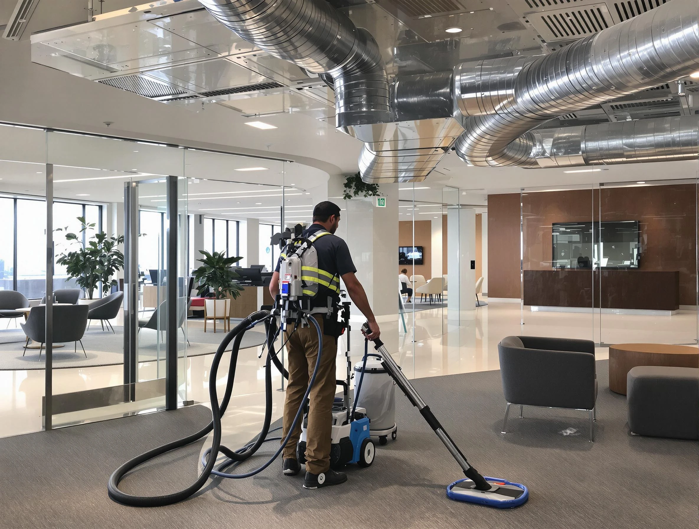 Commercial duct cleaning service by Peabody Air Duct Cleaning in Peabody