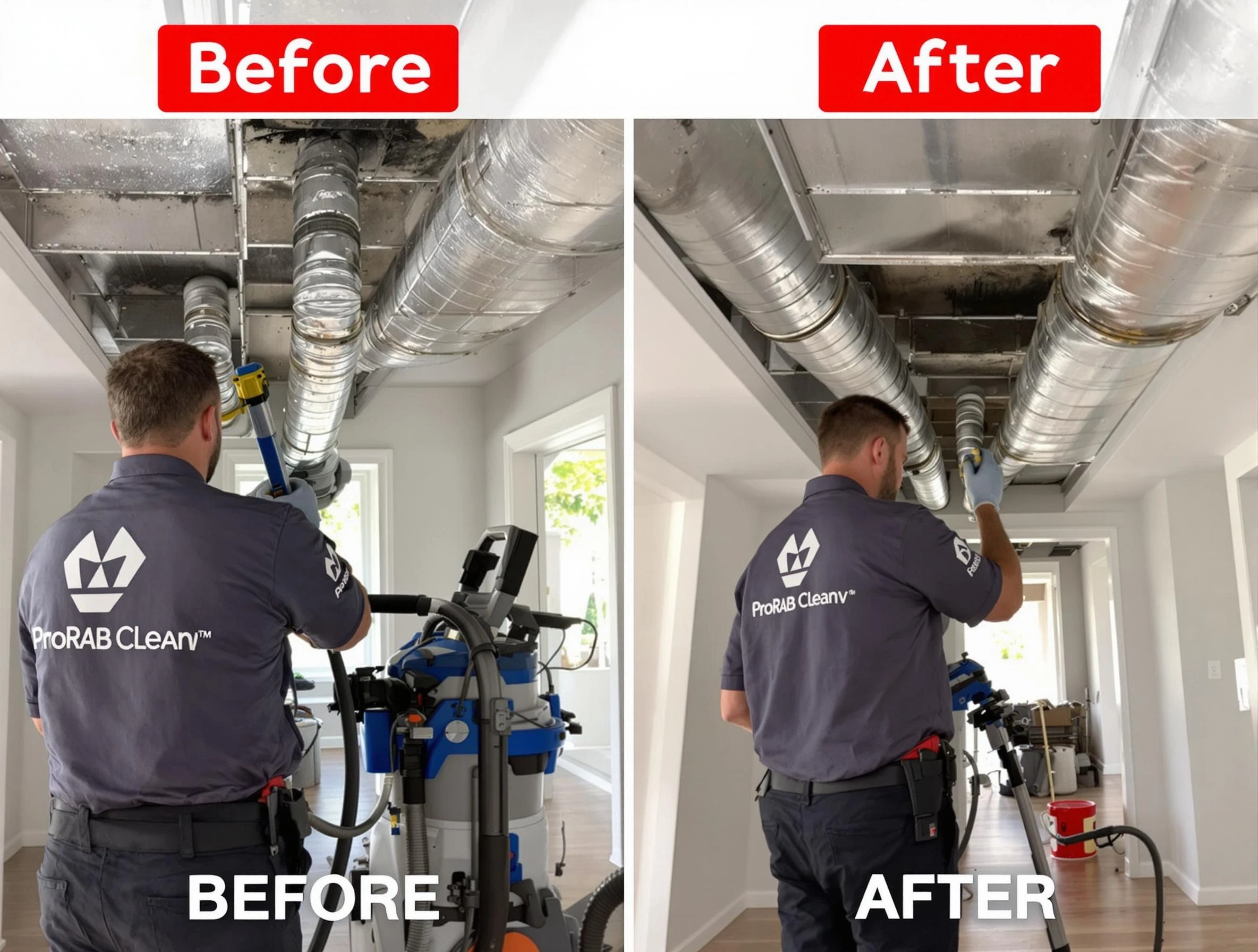 Peabody Air Duct Cleaning expert performing thorough residential duct cleaning in a Peabody home